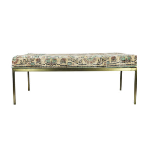Turkish Vintage Rug Ottoman, Brass GA143-indBE050