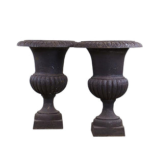 French Cast Iron Planters, Pair, G022