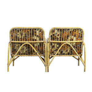 Vintage Bamboo Armchair, Pair, G102
