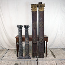 Load image into Gallery viewer, 1700&#39;s Carved Pillar Decorations, Pair, G119