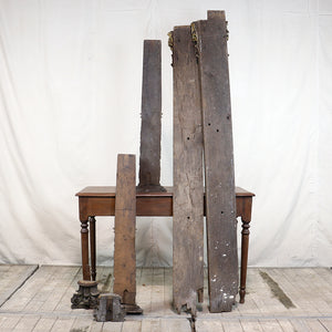 1700's Carved Pillar Decorations, Pair, G119