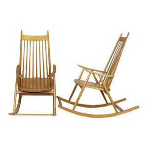 Mid Century Rocking Chairs, Pair, G128