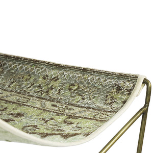 Turkish Vintage Rug Sling Chair, Brass GA123-indBE048