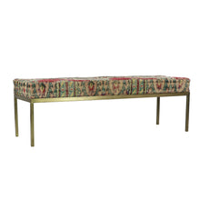 Load image into Gallery viewer, Turkish Vintage Rug Bench, Rectangle, Brass GA151-indBE051