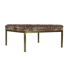 Load image into Gallery viewer, Turkish Vintage Rug Bench, Square, Brass GA154-indBE052
