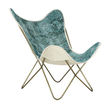 Load image into Gallery viewer, Turkish Vintage Rug Butterfly Chair, Brass GA168-indBE049