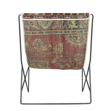 Load image into Gallery viewer, Turkish Vintage Rug Sling Chair, Gun Metal GA173-indBE042