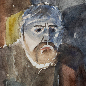 "Man Figure at Table" Framed Watercolor by Birger Ljungquist (1894-1965), Signed, G065