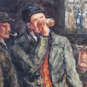 "Tavern Scene" Framed Watercolor by Birger Ljungquist (1894-1965), Signed, G066