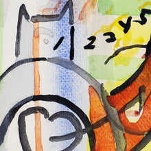 Load image into Gallery viewer, Abstract Multi Media in Frame by Verner Molin (1907-1980), G076