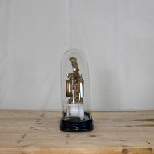 Load image into Gallery viewer, Domed Brass Figural Clock on Marble Base, G012